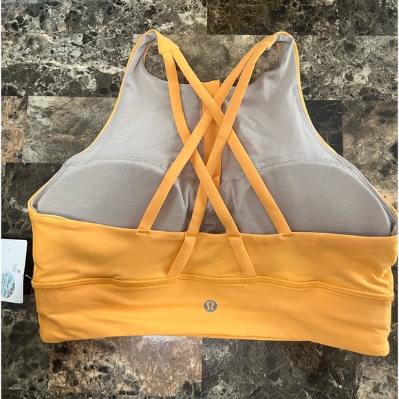 LULULEMON ENERGY HIGH NECK BRA ZIP ORANGE COLOR NWT - Picture 7 of 10
